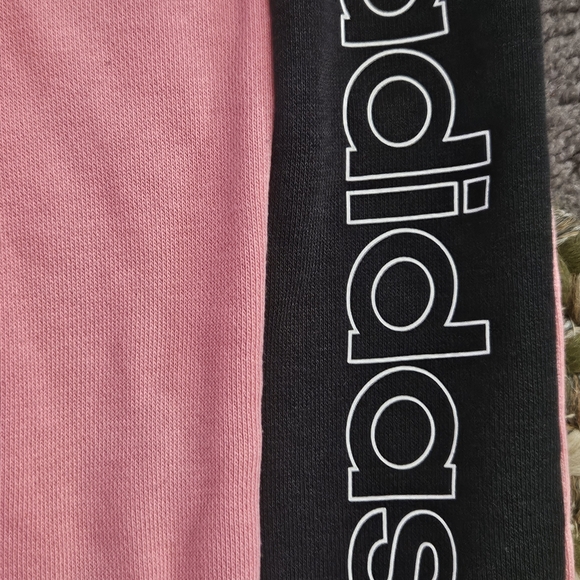 Adidas Women's Colorblock Linear Soft Fleece Striped Pullover - Picture 4 of 4